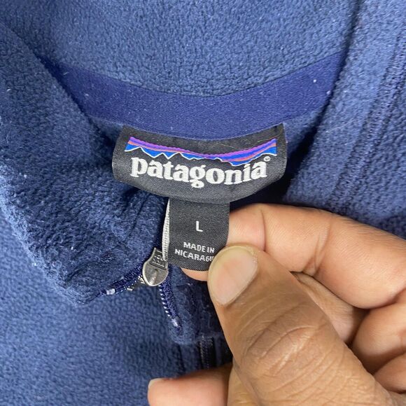 Patagonia Sweater Mens Large Blue Half Zip Fleece Pullover Outdoors STY26176 - Picture 8 of 14